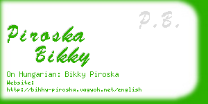 piroska bikky business card